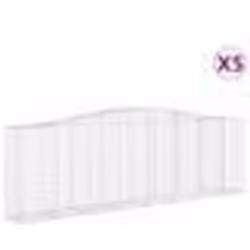 vidaXL Paniers à gabions arqués 5 pcs 400x50x120/140 cm Fer galvanisé