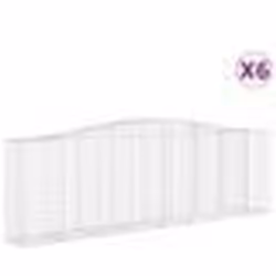 vidaXL Paniers à gabions arqués 6 pcs 400x50x120/140 cm Fer galvanisé