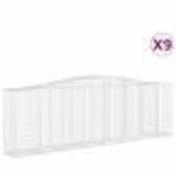 vidaXL Paniers à gabions arqués 9 pcs 400x50x120/140 cm Fer galvanisé