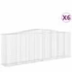 vidaXL Paniers à gabions arqués 6 pcs 400x50x140/160 cm Fer galvanisé