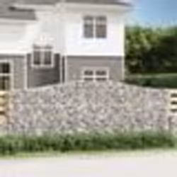 vidaXL Paniers à gabions arqués 20 pcs 400x50x140/160 cm Fer galvanisé