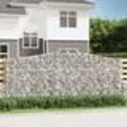 vidaXL Paniers à gabions arqués 5 pcs 400x50x160/180 cm fer galvanisé