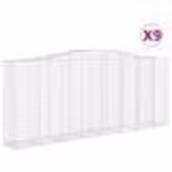 vidaXL Paniers à gabions arqués 9 pcs 400x50x160/180 cm fer galvanisé
