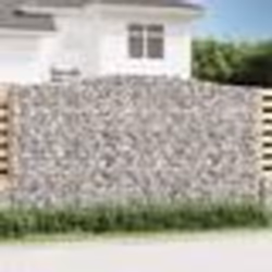 vidaXL Paniers à gabions arqués 7 pcs 400x50x220/240 cm Fer galvanisé
