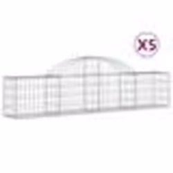 vidaXL Paniers à gabions arqués 5 pcs 200x30x40/60 cm Fer galvanisé