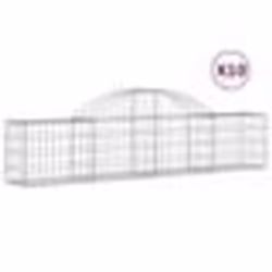 vidaXL Paniers à gabions arqués 10 pcs 200x30x40/60 cm Fer galvanisé