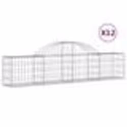 vidaXL Paniers à gabions arqués 12 pcs 200x30x40/60 cm Fer galvanisé