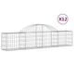 vidaXL Paniers à gabions arqués 12 pcs 200x30x40/60 cm Fer galvanisé