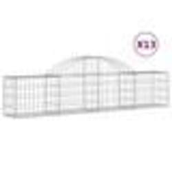 vidaXL Paniers à gabions arqués 13 pcs 200x30x40/60 cm Fer galvanisé