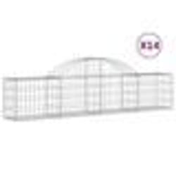 vidaXL Paniers à gabions arqués 14 pcs 200x30x40/60 cm Fer galvanisé
