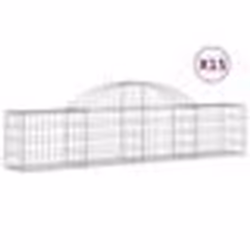 vidaXL Paniers à gabions arqués 15 pcs 200x30x40/60 cm Fer galvanisé