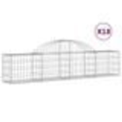 vidaXL Paniers à gabions arqués 18 pcs 200x30x40/60 cm Fer galvanisé