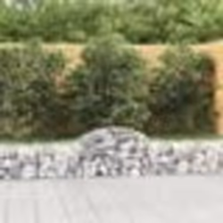 vidaXL Paniers à gabions arqués 30 pcs 200x30x40/60 cm Fer galvanisé
