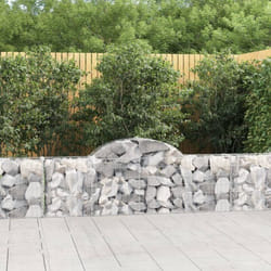 vidaXL Paniers à gabions arqués 3 pcs 200x30x60/80 cm Fer galvanisé