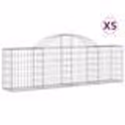 vidaXL Paniers à gabions arqués 5 pcs 200x30x60/80 cm Fer galvanisé