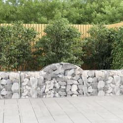 vidaXL Paniers à gabions arqués 14 pcs 200x30x60/80 cm Fer galvanisé