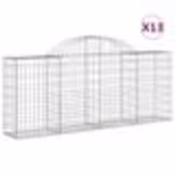 vidaXL Paniers à gabions arqués 13 pcs 200x30x80/100 cm Fer galvanisé
