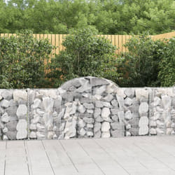 vidaXL Paniers à gabions arqués 30 pcs 200x30x80/100 cm Fer galvanisé