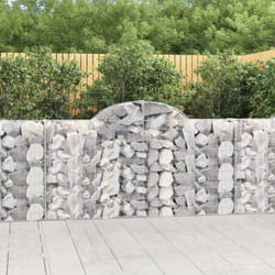 vidaXL Paniers à gabions arqués 18 pcs 200x30x100/120 cm Fer galvanisé