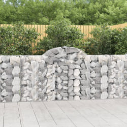 vidaXL Paniers à gabions arqués 20 pcs 200x30x100/120 cm Fer galvanisé