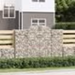vidaXL Paniers à gabions arqués 25 pcs 200x30x140/160 cm Fer galvanisé