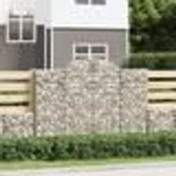 vidaXL Paniers à gabions arqués 25 pcs 200x30x140/160 cm Fer galvanisé
