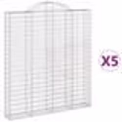 vidaXL Paniers à gabions arqués 5 pcs 200x30x220/240 cm fer galvanisé