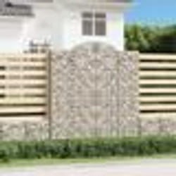 vidaXL Paniers à gabions arqués 7 pcs 200x30x220/240 cm fer galvanisé