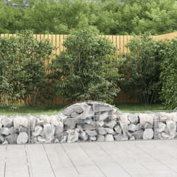 vidaXL Paniers à gabions arqués 7 pcs 200x50x40/60 cm fer galvanisé