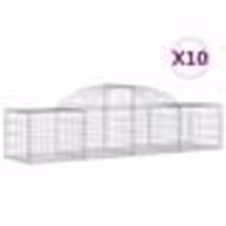 vidaXL Paniers à gabions arqués 10 pcs 200x50x40/60 cm fer galvanisé