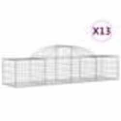 vidaXL Paniers à gabions arqués 13 pcs 200x50x40/60 cm fer galvanisé