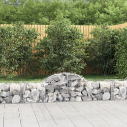 vidaXL Paniers à gabions arqués 14 pcs 200x50x40/60 cm fer galvanisé