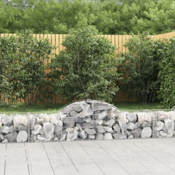 vidaXL Paniers à gabions arqués 25 pcs 200x50x40/60 cm fer galvanisé