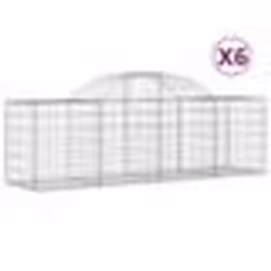 vidaXL Paniers à gabions arqués 6 pcs 200x50x60/80 cm Fer galvanisé