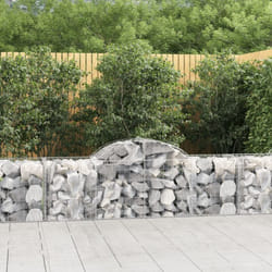 vidaXL Paniers à gabions arqués 9 pcs 200x50x60/80 cm Fer galvanisé