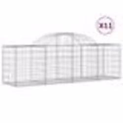 vidaXL Paniers à gabions arqués 11 pcs 200x50x60/80 cm Fer galvanisé