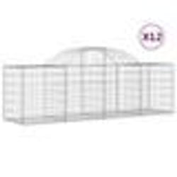 vidaXL Paniers à gabions arqués 12 pcs 200x50x60/80 cm Fer galvanisé