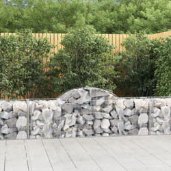 vidaXL Paniers à gabions arqués 13 pcs 200x50x60/80 cm Fer galvanisé