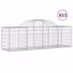 vidaXL Paniers à gabions arqués 15 pcs 200x50x60/80 cm fer galvanisé