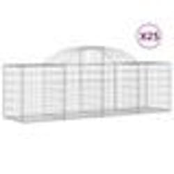 vidaXL Paniers à gabions arqués 25 pcs 200x50x60/80 cm fer galvanisé