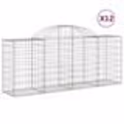 vidaXL Paniers à gabions arqués 12 pcs 200x50x80/100 cm Fer galvanisé