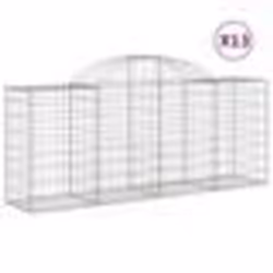 vidaXL Paniers à gabions arqués 13 pcs 200x50x80/100 cm Fer galvanisé