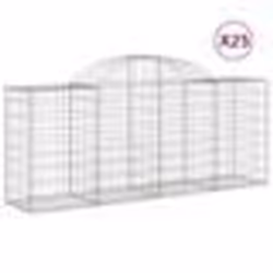 vidaXL Paniers à gabions arqués 25 pcs 200x50x80/100 cm Fer galvanisé