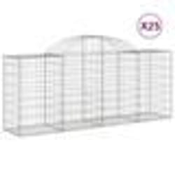 vidaXL Paniers à gabions arqués 25 pcs 200x50x80/100 cm Fer galvanisé