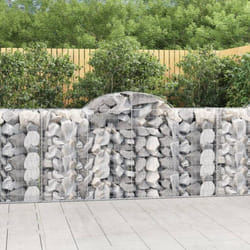 vidaXL Paniers à gabions arqués 8 pcs 200x50x100/120 cm fer galvanisé