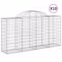 vidaXL Paniers à gabions arqués 10 pcs 200x50x100/120 cm fer galvanisé