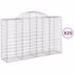 vidaXL Paniers à gabions arqués 25 pcs 200x50x120/140 cm Fer galvanisé
