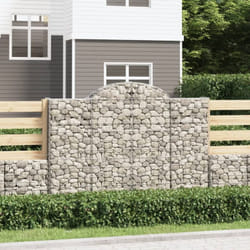 vidaXL Paniers à gabions arqués 13 pcs 200x50x140/160 cm Fer galvanisé