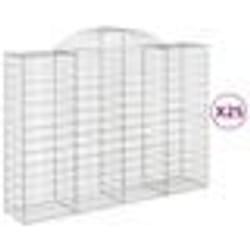 vidaXL Paniers à gabions arqués 25 pcs 200x50x140/160 cm Fer galvanisé