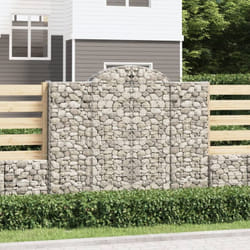 vidaXL Paniers à gabions arqués 18 pcs 200x50x160/180 cm Fer galvanisé